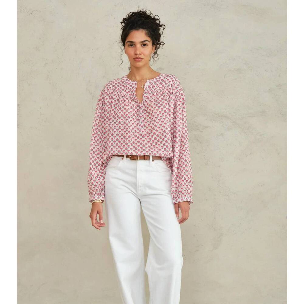 NEW M.A.B.E. letty print top in pink